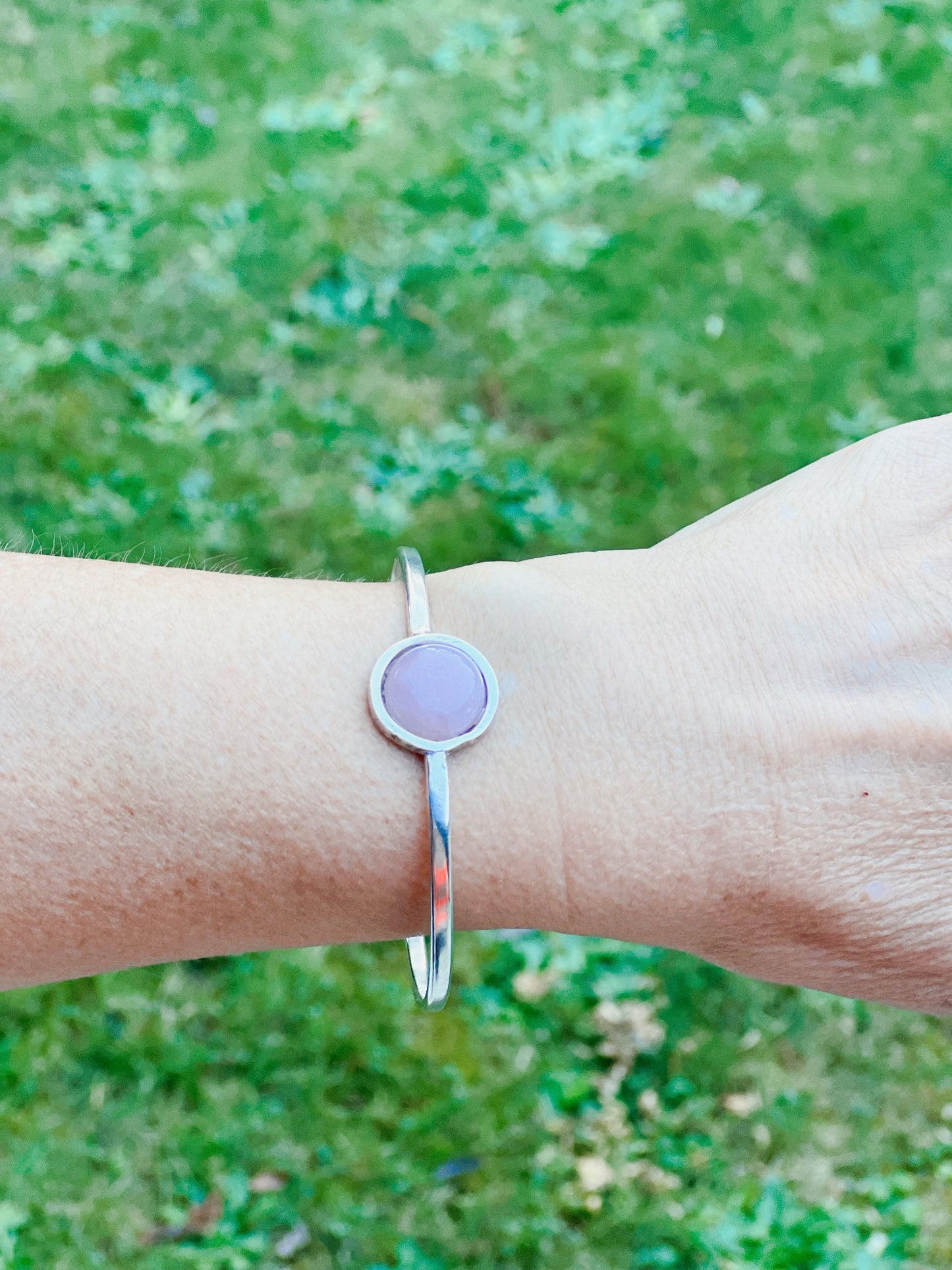 PULSERA CUARZO ROSA Y PLATA -TOGETHER