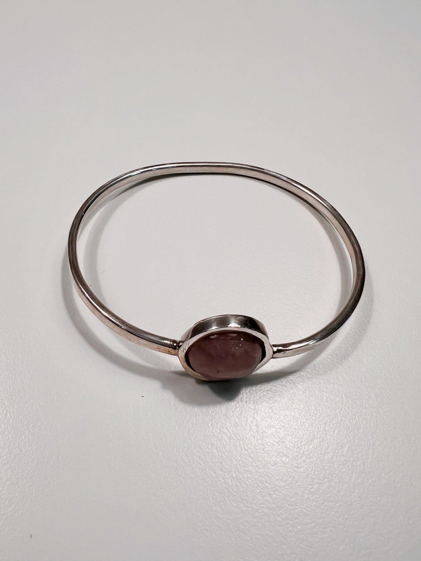 PULSERA CUARZO ROSA Y PLATA -TOGETHER