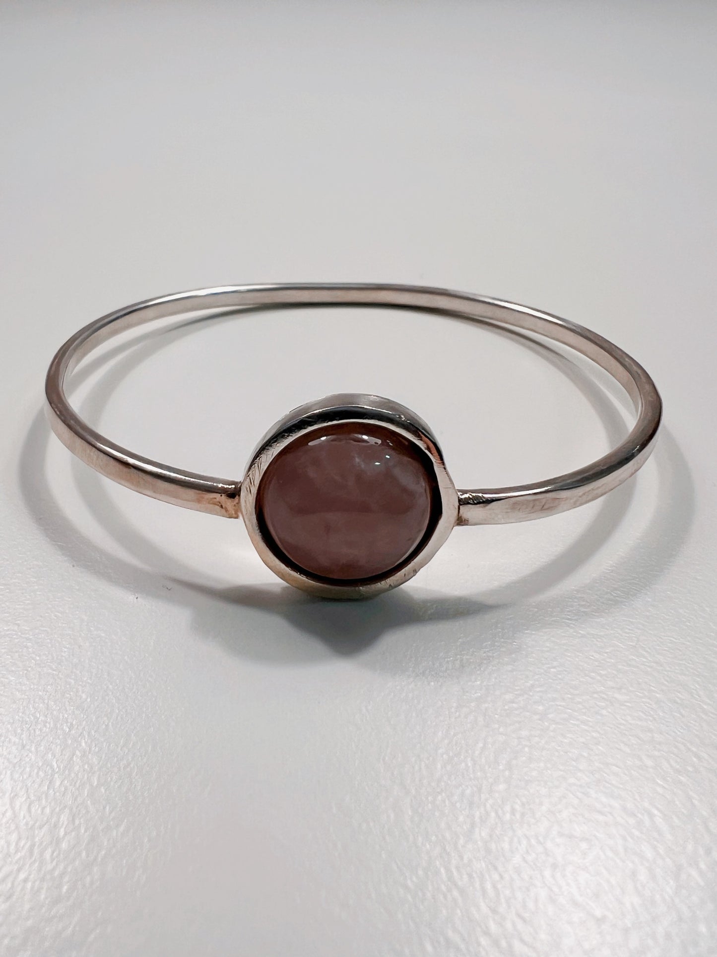 PULSERA CUARZO ROSA Y PLATA -TOGETHER