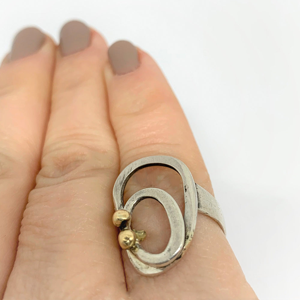 Anillo Plata y Oro - Diseño de Joyas - Mia Querol Joia