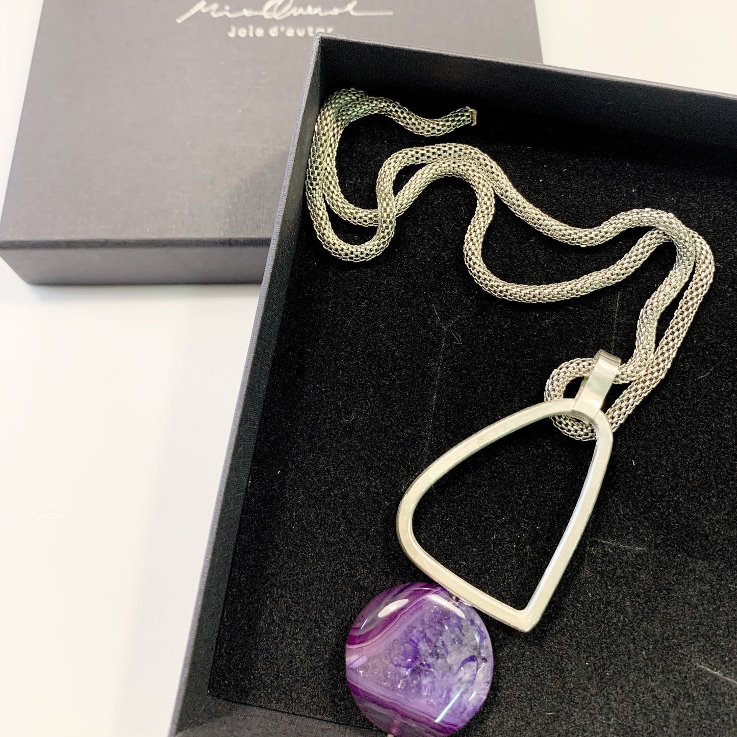 COLGANTE LILA Y PLATA - PURPLE BALANCE
