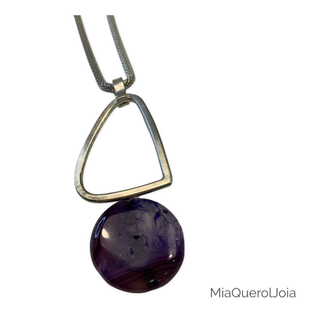 COLGANTE LILA   Y PLATA - PURPLE BALANCE