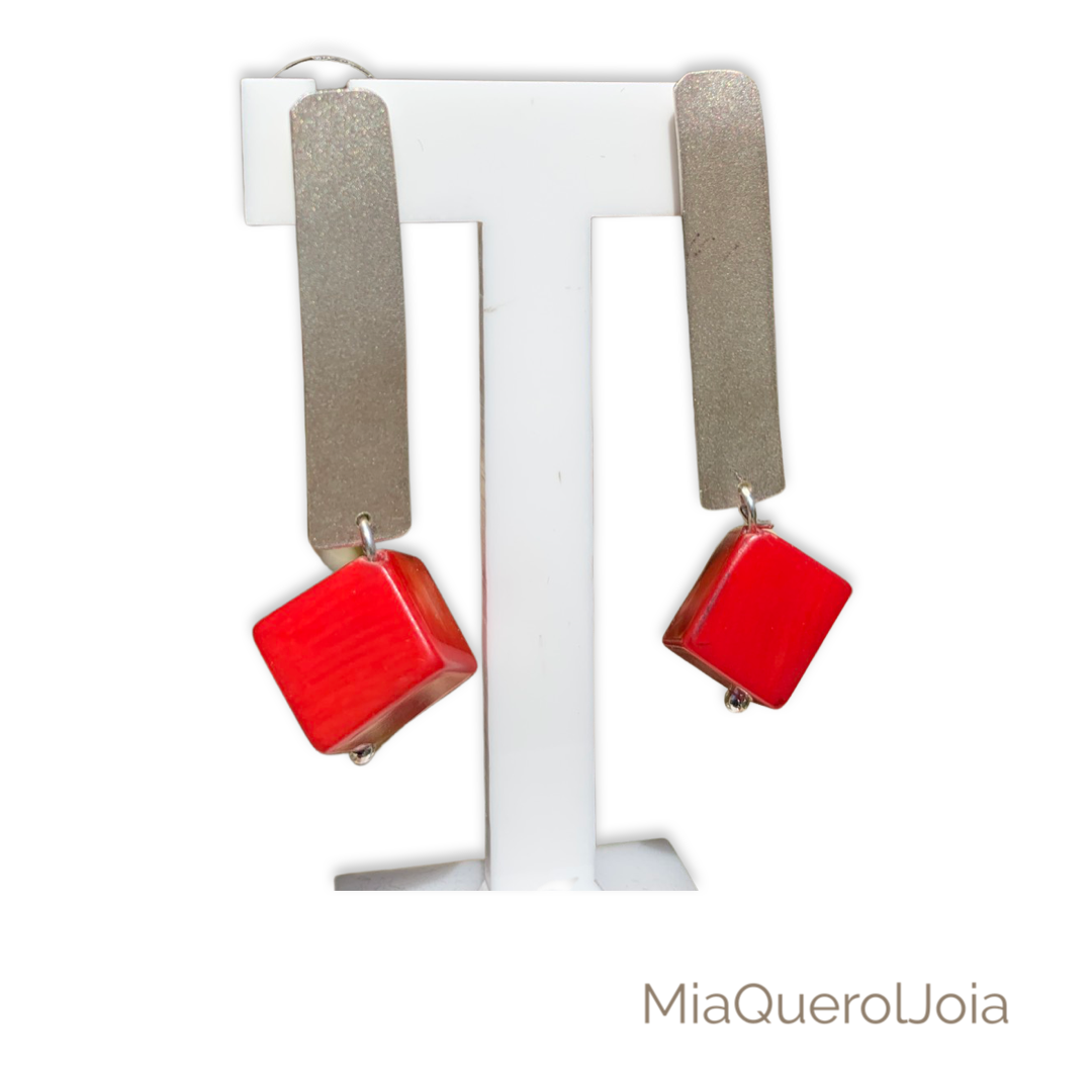 PENDIENTES  PLATA - RED